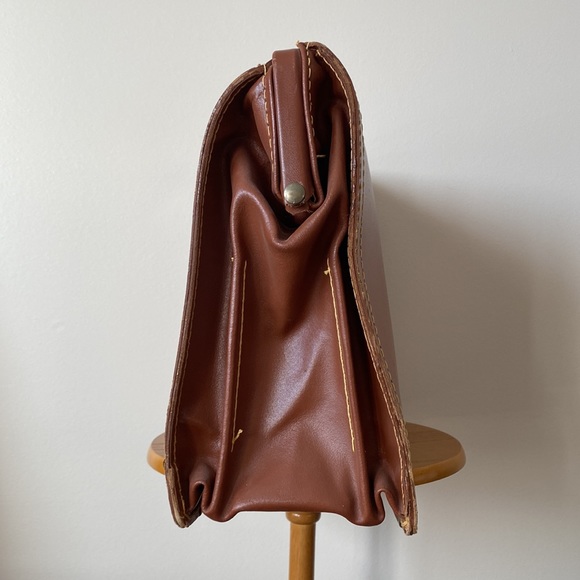 Vintage 1920s Leather Brief Case NWT Brown - Picture 6 of 10